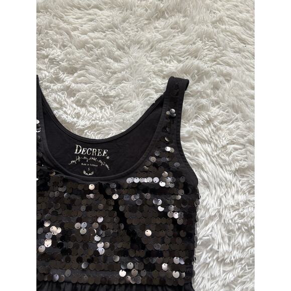 Decree Women’s Sz. S Black Sequin Tank Top. Pretty, Exc. Cond - Picture 3 of 7